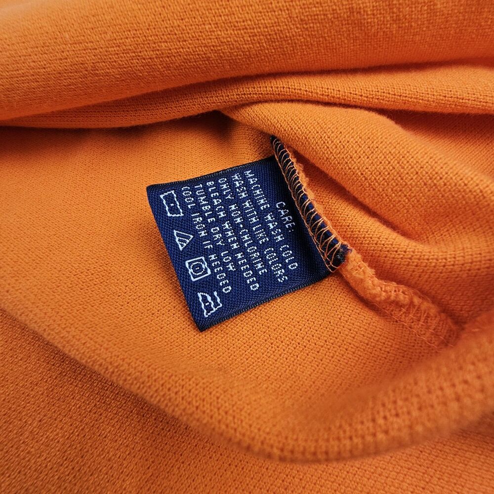 Ralph Lauren Golf Mens M Orange Long Sleeve Polo Shirt Old Marsh Golf Club Logo - Picture 6 of 10